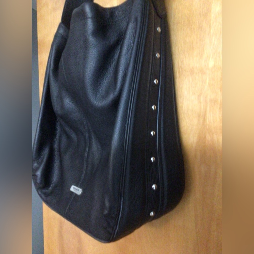 Coach Studded Black Leather Hobo Bag